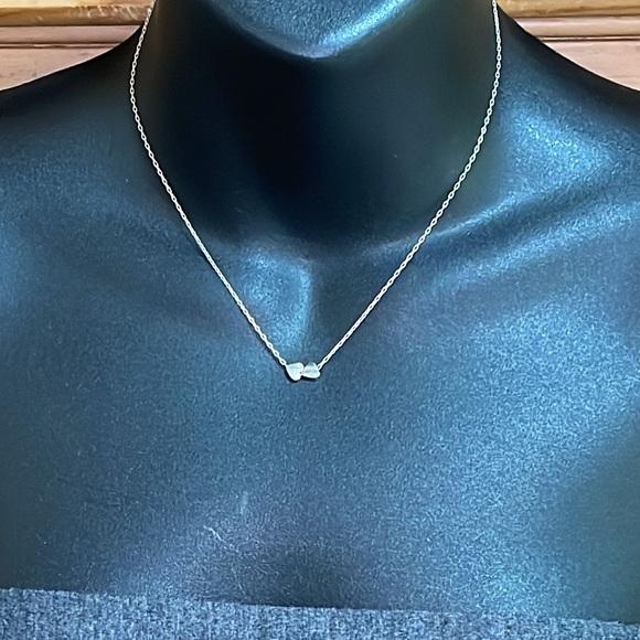 925 Sterling Silver Two 2 Heart Slide Pendants Necklace Couple Double Duo Twin - Picture 6 of 11